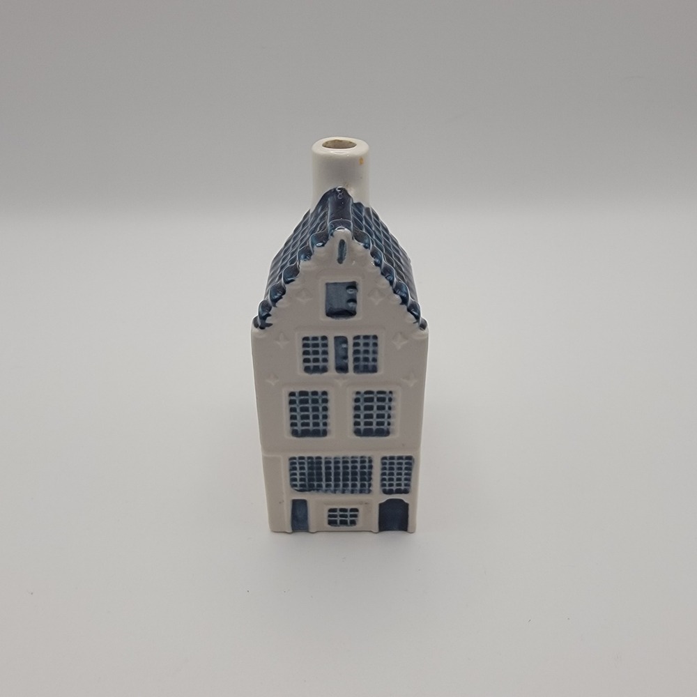 KLM Bols Blue Delft House 50 Miniature Bottle Empty Ceramic Holland Decor